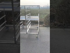 Stainless steel trolley real shot video